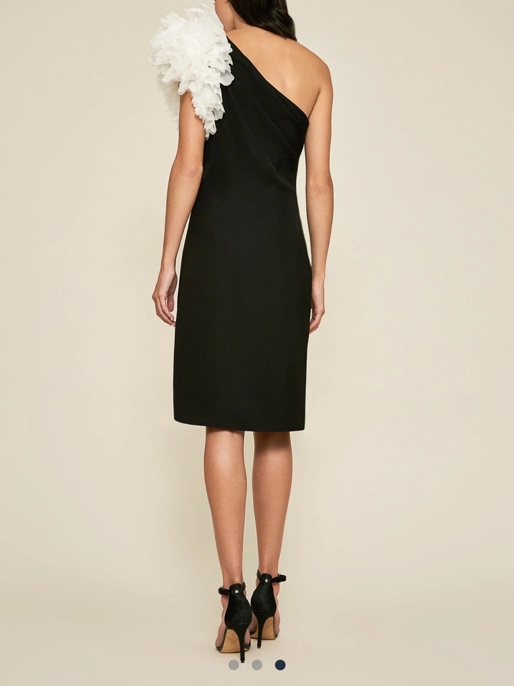Tadashi Shoji One Shoulder Crepe Cocktail Dress - Picture 3 of 4